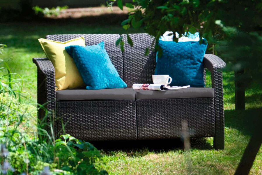 Диван Keter Corfu Love Seat 2-х местный | цвет: коричневый