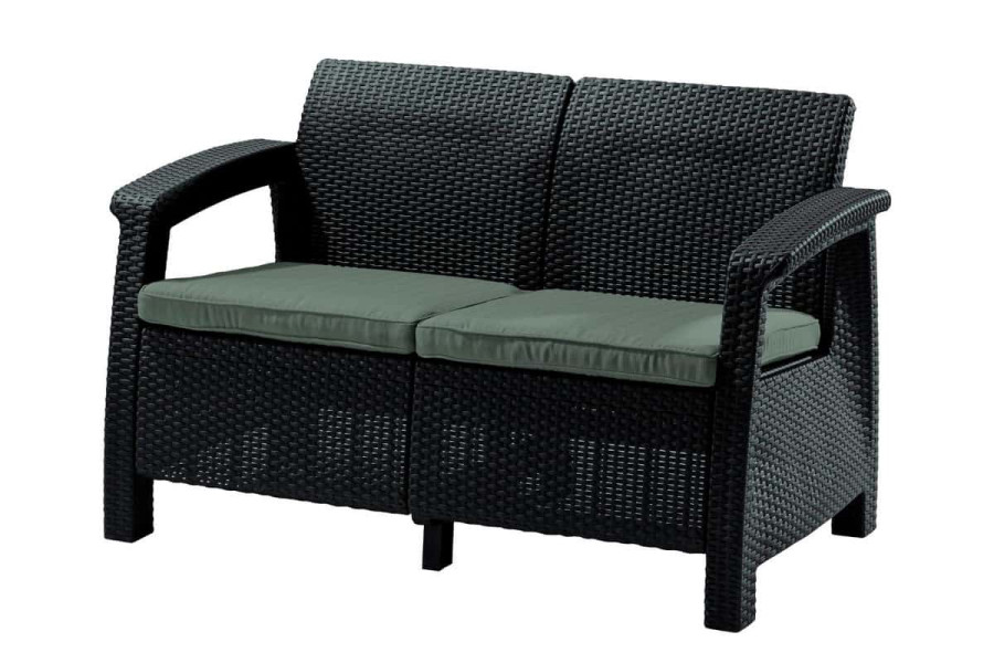 Диван Keter Corfu Love Seat 2-х местный | цвет: графит