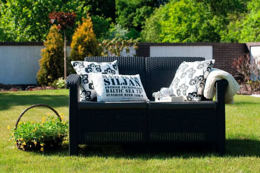 Диван Keter Corfu Love Seat 2-х местный | цвет: графит