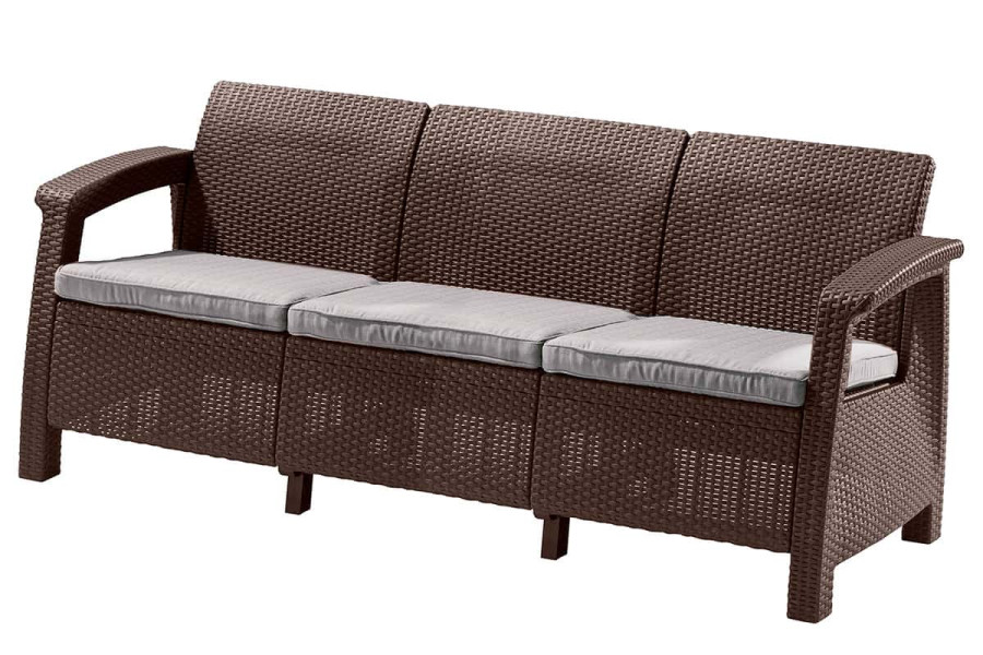 Диван Keter Corfu Love Seat Max 3-х местный | цвет: коричневый