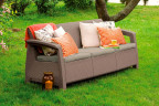 Диван Keter Corfu Love Seat Max 3-х местный | цвет: капучино