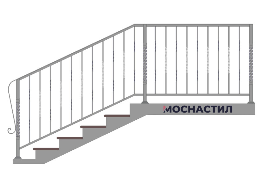 Кованые перила Арт. 1001