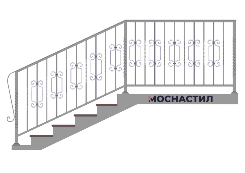 Кованые перила Арт. 1005