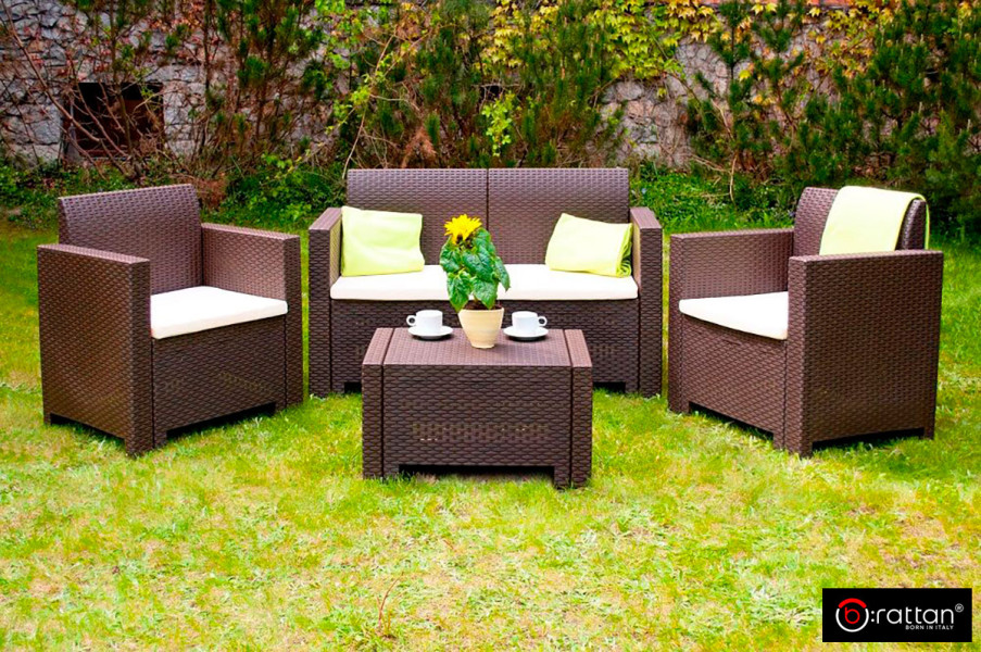 Комплект уличной мебели NEBRASKA 2 Set | цвет:коричневый