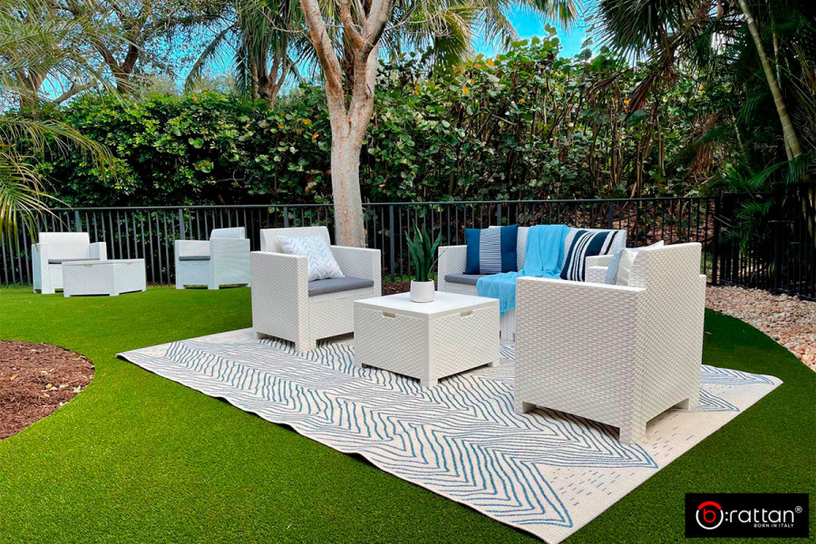 Комплект уличной мебели NEBRASKA 2 Set | цвет:белый