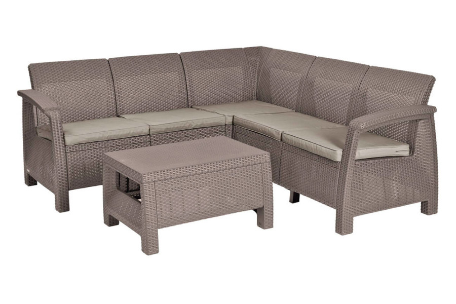 Комплект уличной мебели Keter Corfu Relax Set | цвет капучино