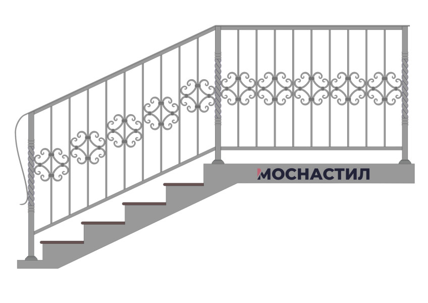 Кованые перила Арт. 1010