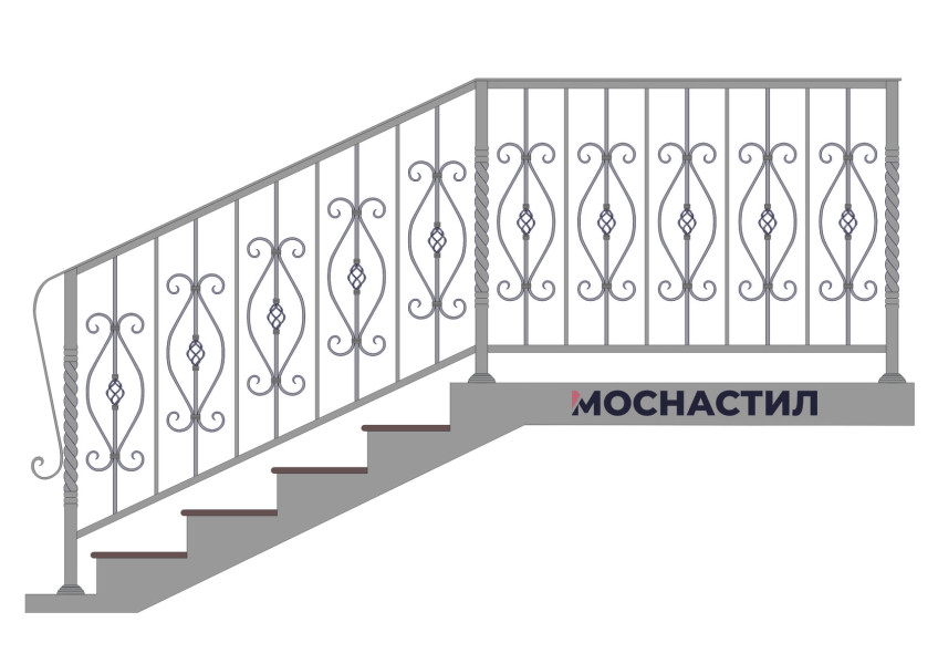 Кованые перила Арт. 1011