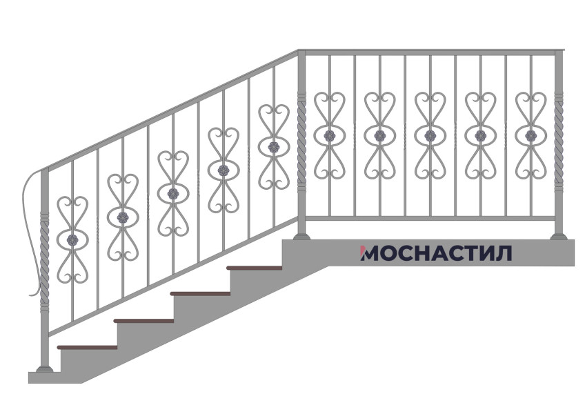 Кованые перила Арт. 1012