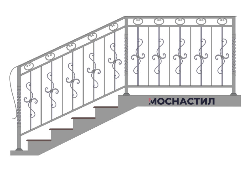 Кованые перила Арт. 1013