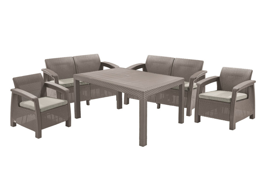 Комплект уличной мебели Keter Corfu Russia Fiesta | цвет: капучино