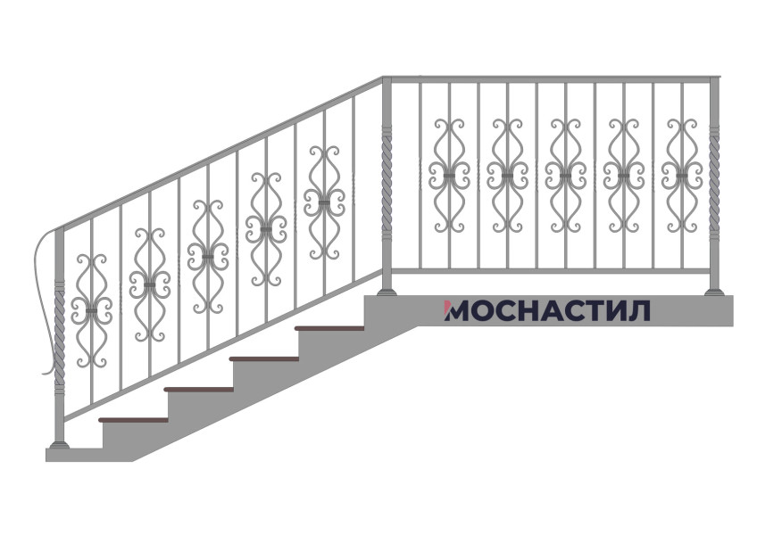 Кованые перила Арт. 1014