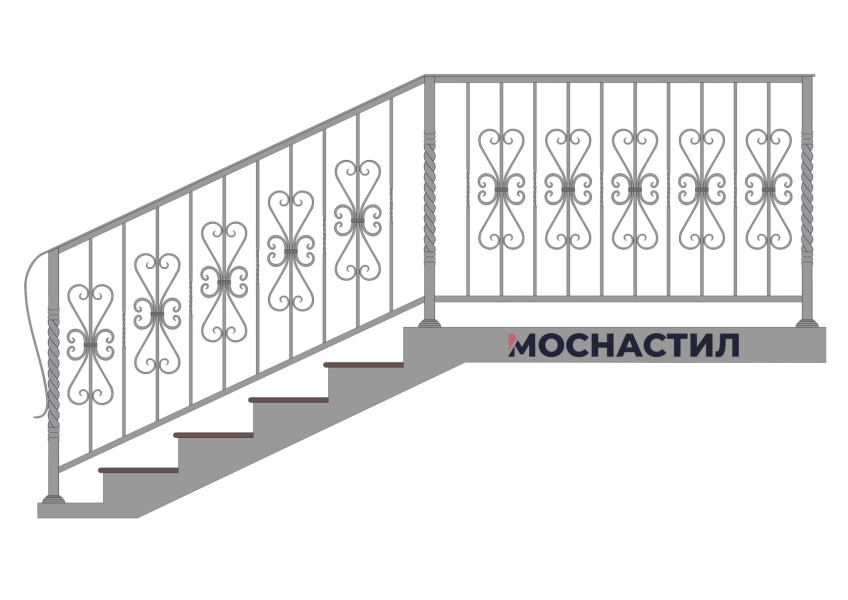Кованые перила Арт. 1015