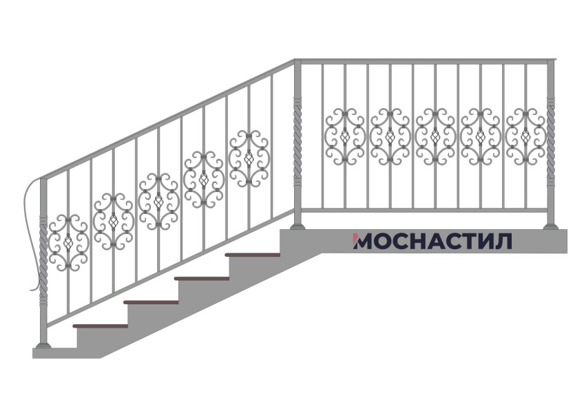 Кованые перила Арт. 1016