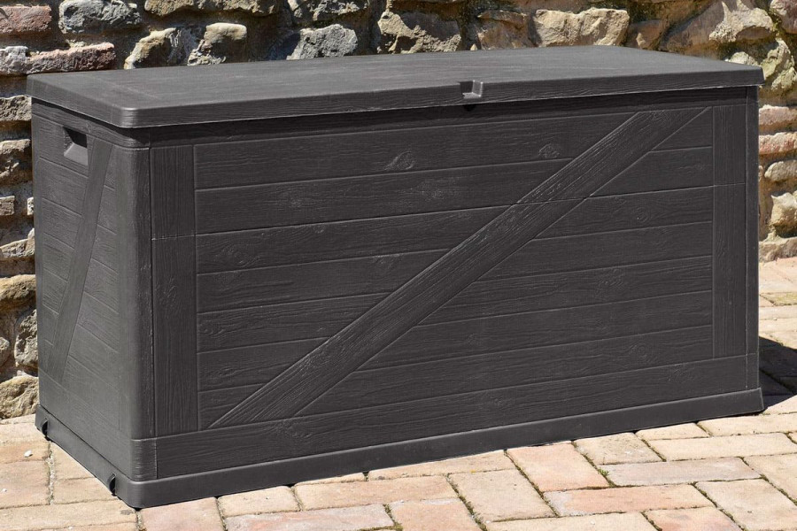Сундук пластиковый Toomax WoodLine 420л | цвет: антрацит