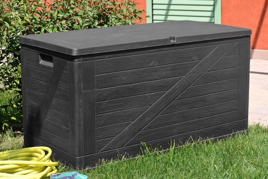 Сундук пластиковый Toomax WoodLine 420л | цвет: антрацит