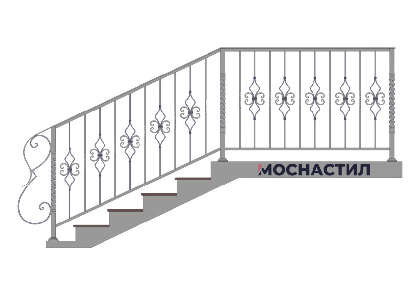 Кованые перила Арт. 1017