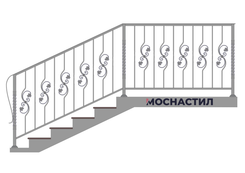 Кованые перила Арт. 1018