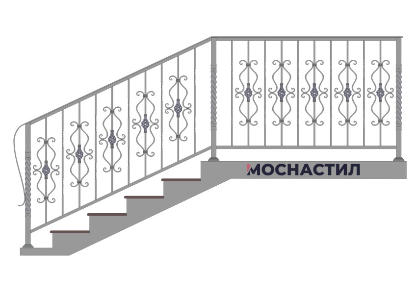 Кованые перила Арт. 1019