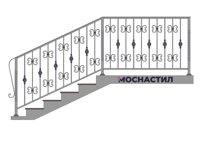 Кованые перила Арт. 1020