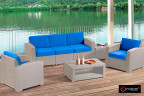 Комплект уличной мебели Rattan Premium 5 | цвет: серый