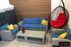 Комплект уличной мебели Rattan Premium 5 | цвет: серый