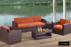 Комплект уличной мебели Rattan Premium 5 | цвет: коричневый