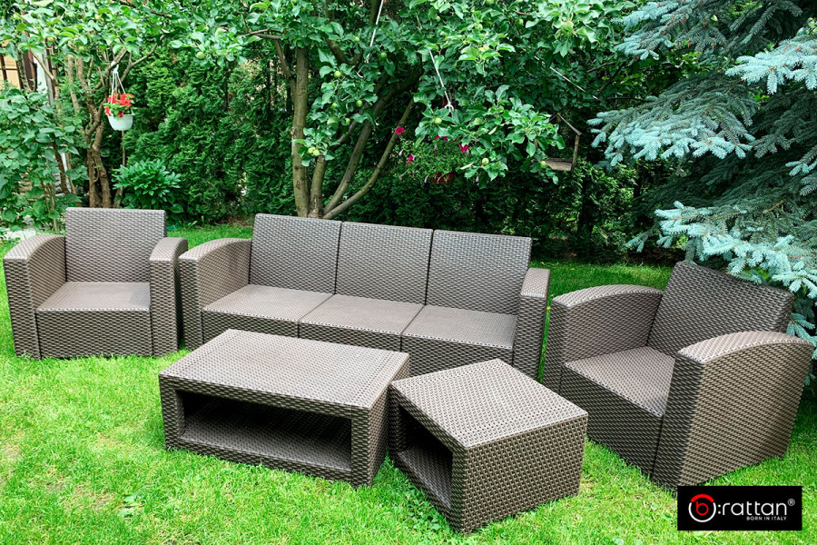 Комплект уличной мебели Rattan Premium 5 | цвет: коричневый