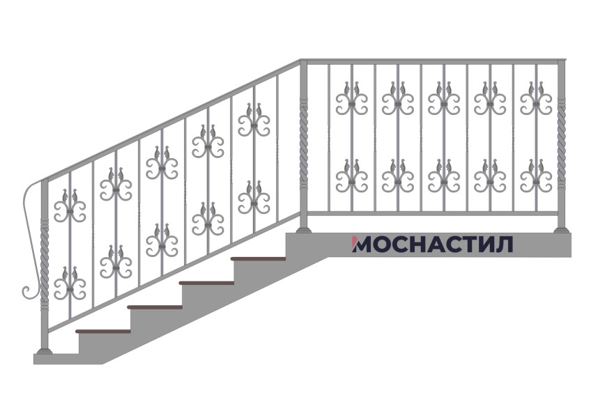 Кованые перила Арт. 1021