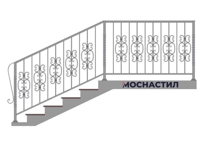 Кованые перила Арт. 1022