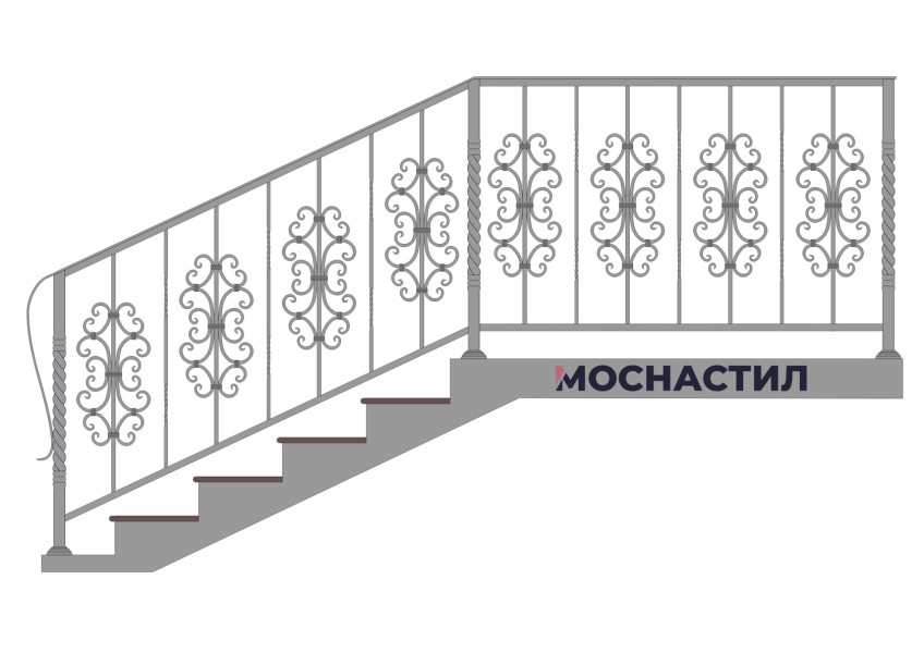 Кованые перила Арт. 1023
