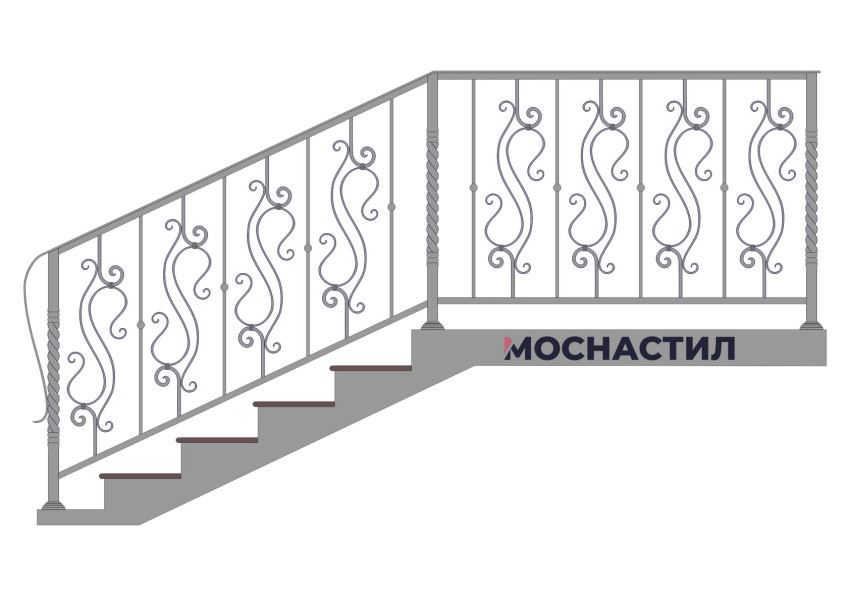 Кованые перила Арт. 1024
