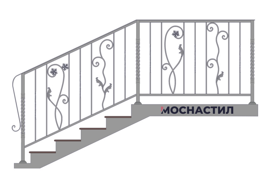 Кованые перила Арт. 1025