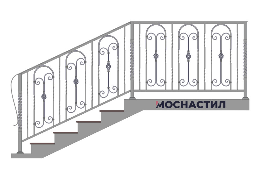 Кованые перила Арт. 1026