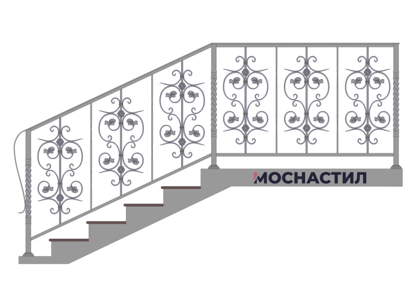 Кованые перила Арт. 1027