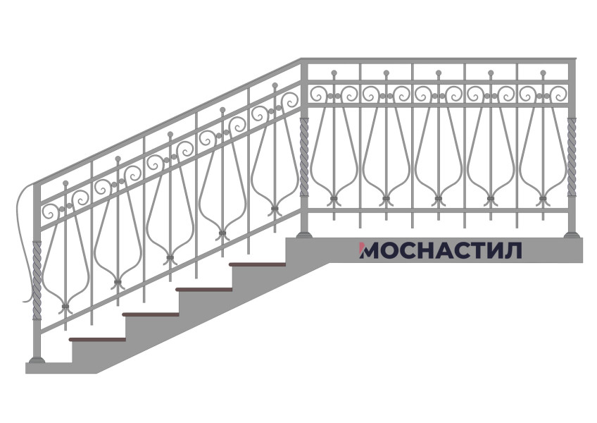 Кованые перила Арт. 1028