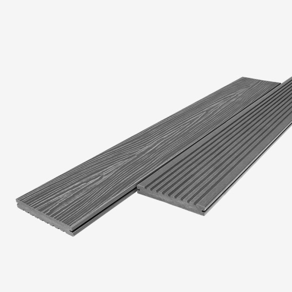 Террасная доска RusDecking UnoDeck Solid | цвет: серый