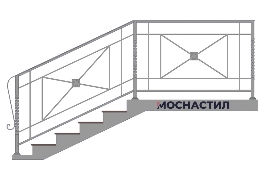 Кованые перила Арт. 1029