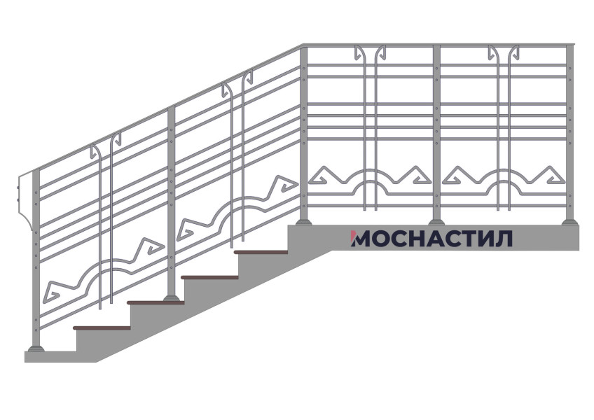 Кованые перила Арт. 1030