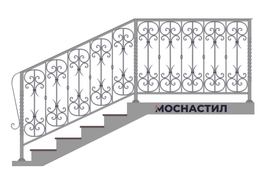 Кованые перила Арт. 1034