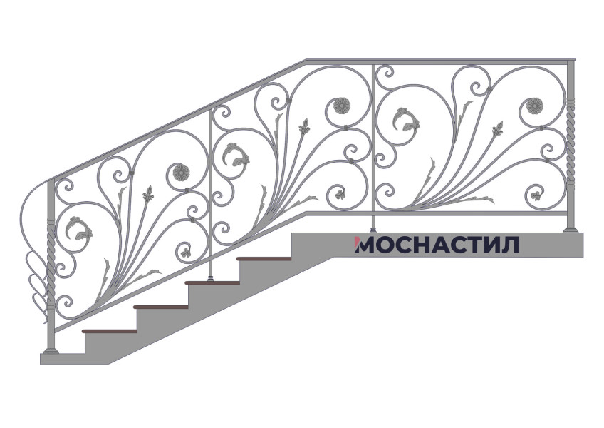 Кованые перила Арт. 1036