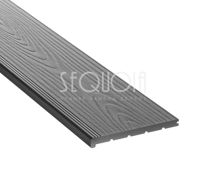 Ступень ДПК Sequoia Evolution 3D Wood | цвет: серый