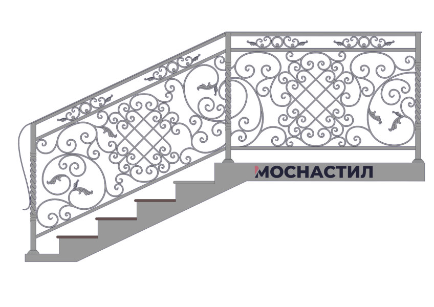 Кованые перила Арт. 1038