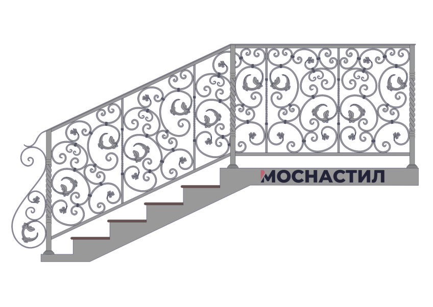 Кованые перила Арт. 1039