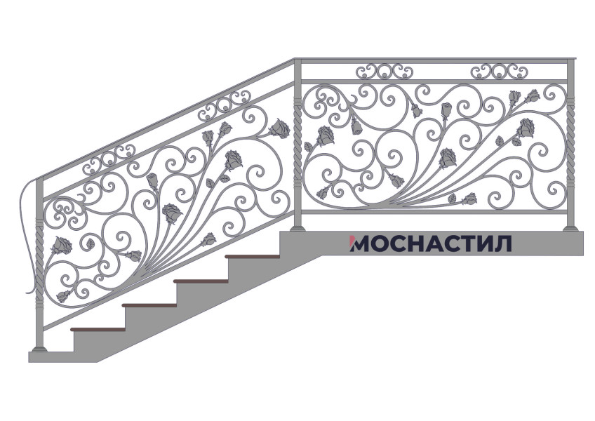 Кованые перила Арт. 1040