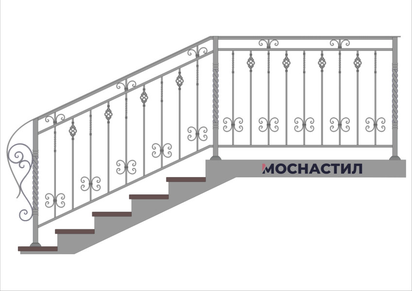 Кованые перила Арт. 1042