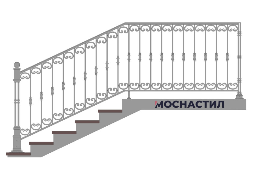 Кованые перила Арт. 1043