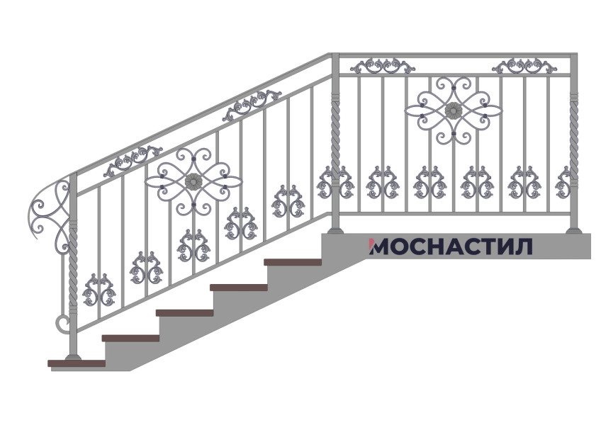 Кованые перила Арт. 1048