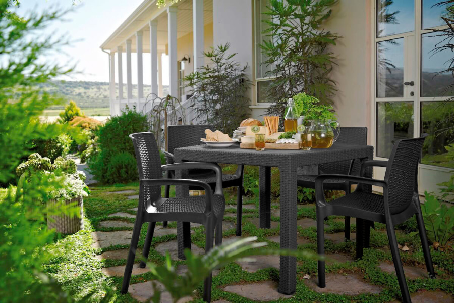 Стол Keter Melody Quartet | цвет: серый