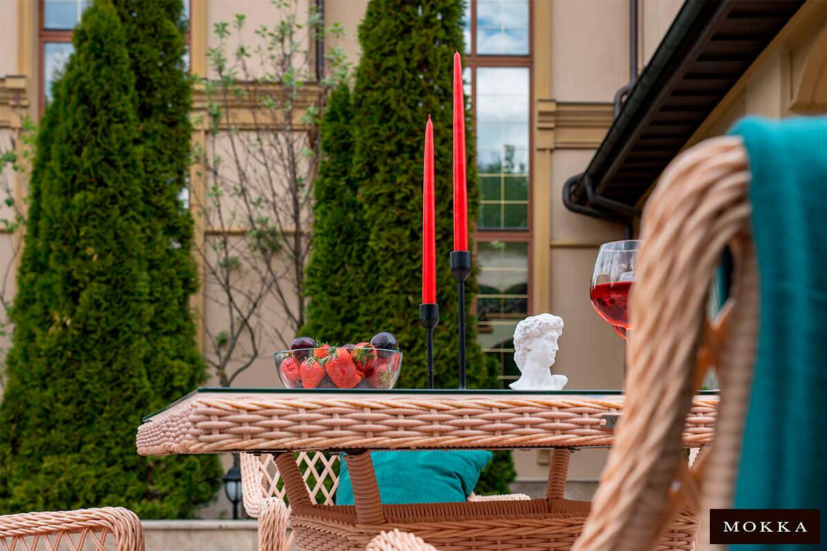 Комплект мебели из искусственного ротанга MOKKA ВИЛЛА РОСА (VILLA ROSA) 6 кресел + 6 подушек